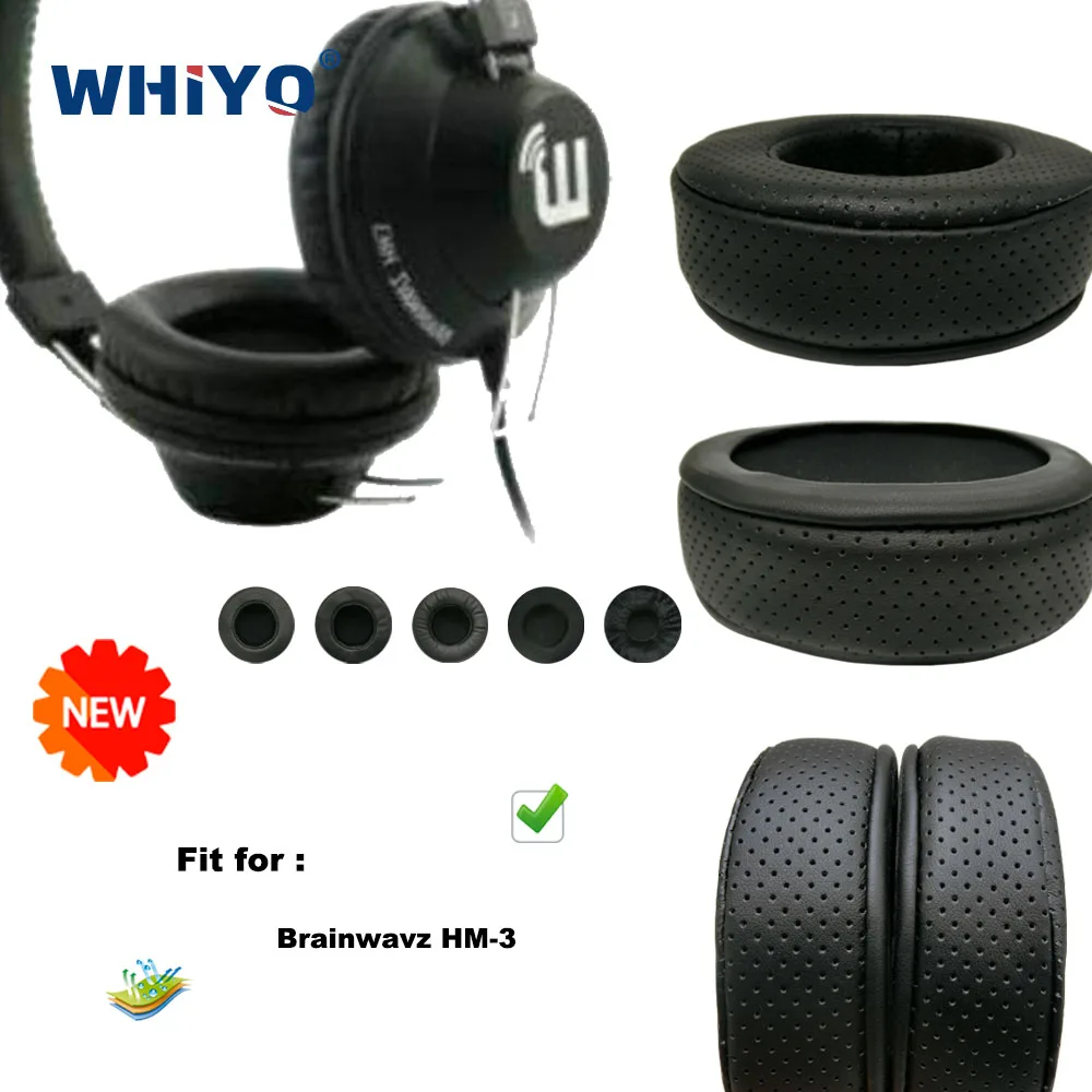 New upgrade Replacement Ear Pads for Brainwavz HM3 Headset Parts Leather Cushion Earmuff Headset Sleeve Cover