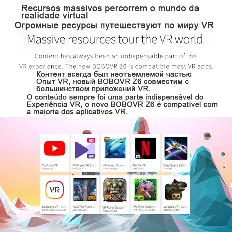 Bobo VR Bobovr Z6 casco occhiali 3D cuffie per realtà virtuale Bluetooth per Smartphone Smart Phone occhiali lenti Viar lunetta 3 D