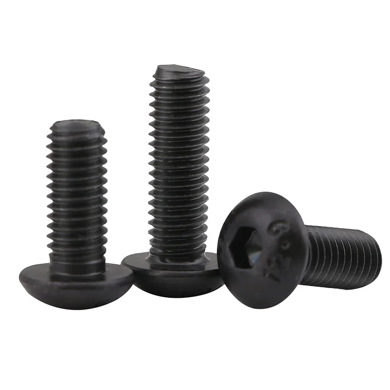 360Pcs Hex Hexagon Socket  Pan Head Screw Nut  Carbon Steel Black M5 M6 M8 Hexagon Screw with Nut Flat Pad Kit