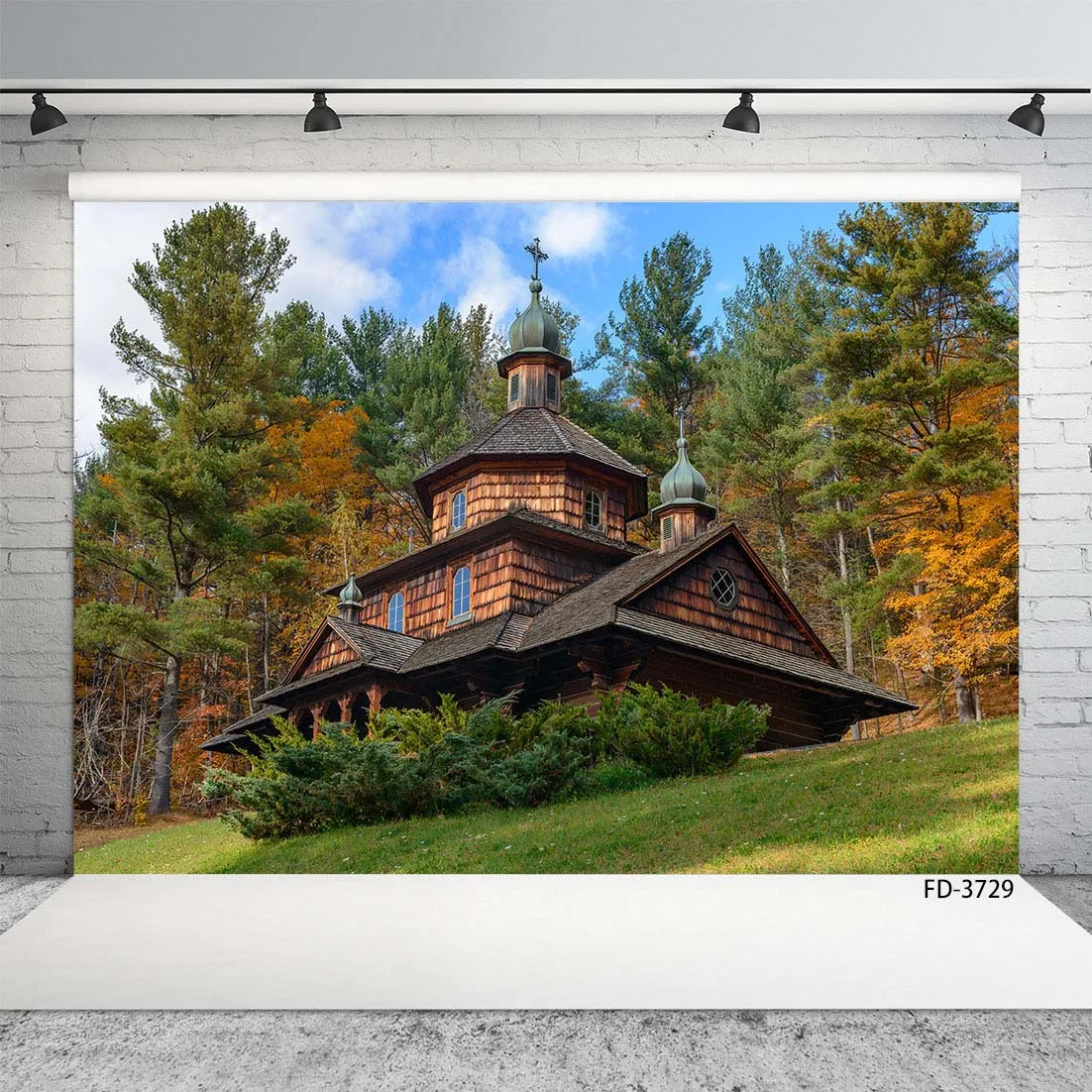 Autumn Wooden Cabin Photographic Backdrops Vinyl Cloth Photography Background for Children Portrait Pets Photobooth Photo Studio