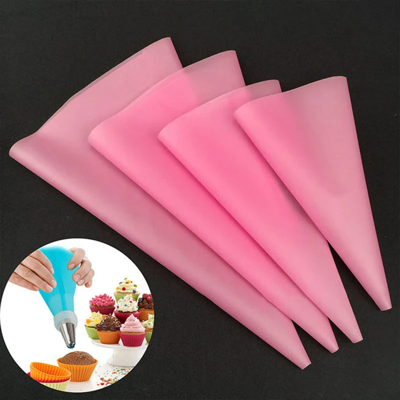 1-4pcs Kitchen Gadgets Cream Pastry Bag Baking Accessories DIY Cake Decorating Food Grade EVA/TPU Reusable Piping Bags