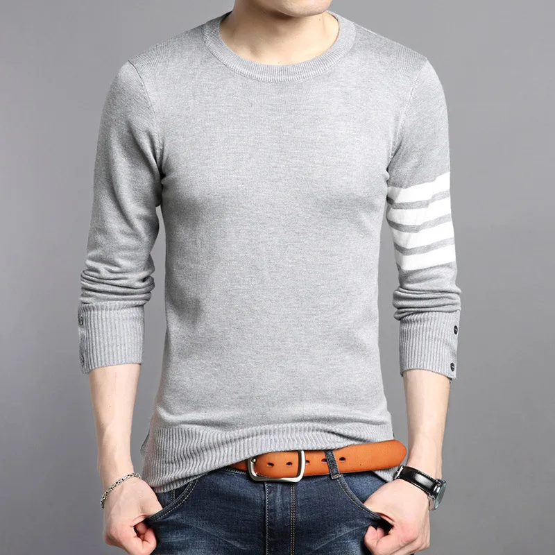 New Men Turtleneck Solid Color Casual Sweaters Autumn Winter Men\'S Cotton Sweater Slim Fit Brand Knitted Pullovers Plus Size