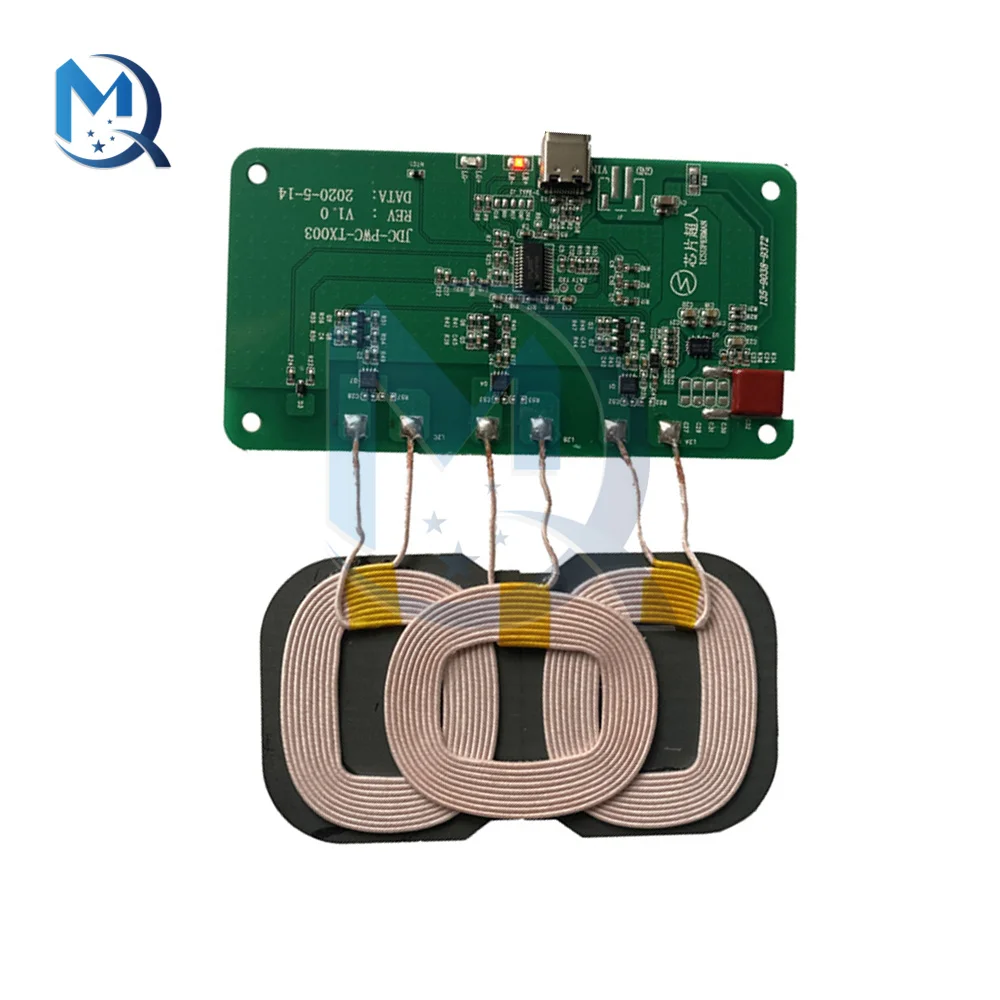 Qi Wireless Fast Charger 12V 5V 2A Charging Transmitter Module circuit board 5W/10W/15W/18W/20W + coil FOR CAR iPhone