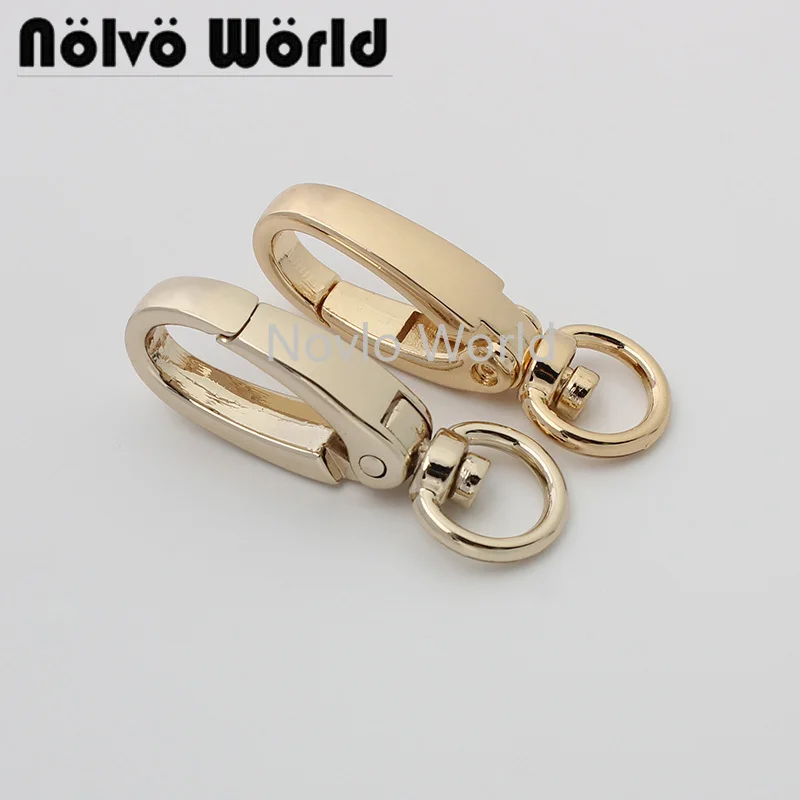 Nolvo World 5-20-100pcs 1/2'' alloy small round head snap hook for acrylic purse accessories parts accept mix color