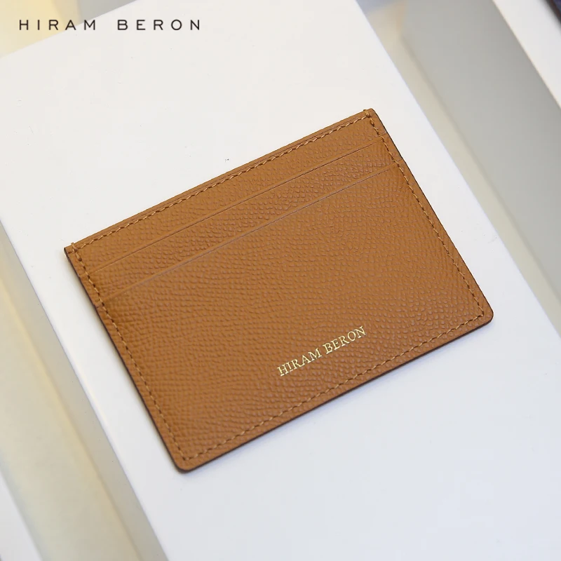 Hiram Beron CUSTOM NAME FREE Card holder for women gift for birthday luxury leather product dropship