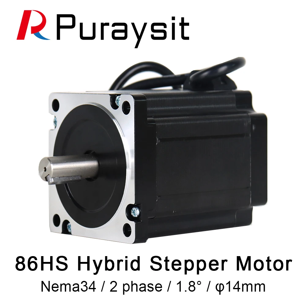 

Puraysit Nema34 86HS118-6004A14-B35 2 phase 1.8° Hybrid Stepper Motor