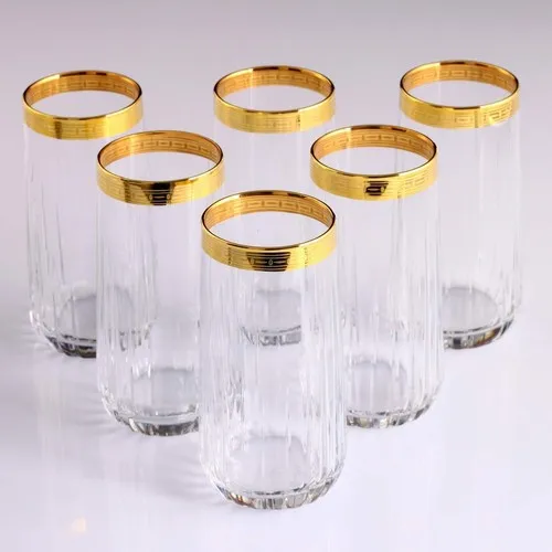 Pasabahce Nova 7610 Gilded Soft Drink Cup 6'lı