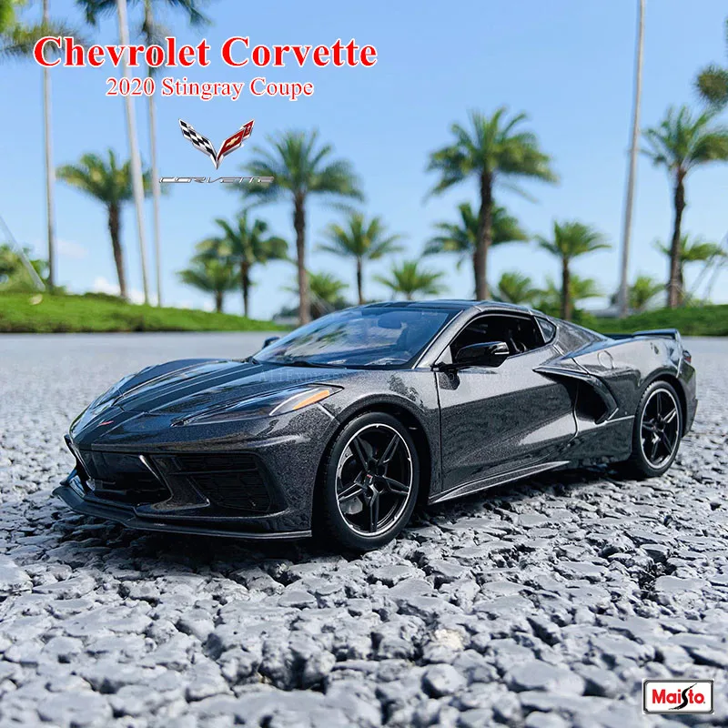 Maisto 1:18 2020 Chevrolet Corvette C8 Stingray Coupe Simulation Sports Car Alloy Retro Car Model Die Casting Model Collection