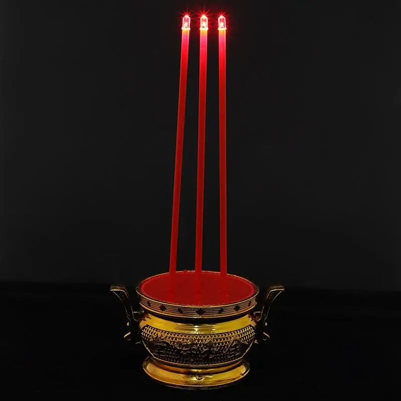 Burner Led Chinese Lamp Decorative Light Feng Stand Electronic Stick Vintage Electric Supplies Holder Shui Decoration Coil