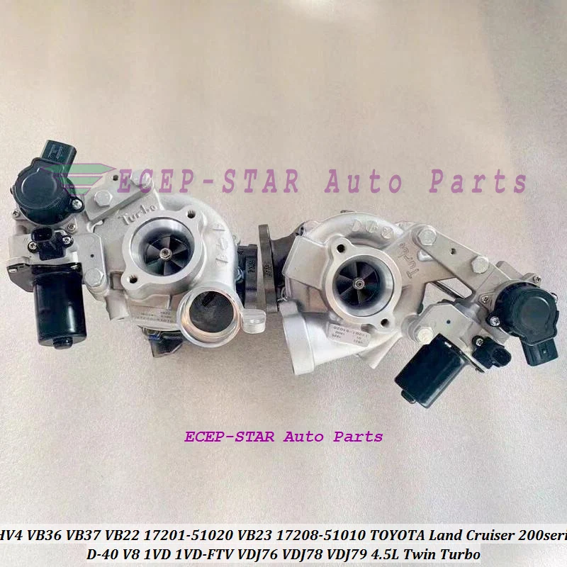 2 RHV4 VB22 VB36 17201-51020 17201-51021 Turbo For TOYOTA Land Cruiser 200 series D-40 V8 1VD FTV 1VD-FTV VDJ76 VDJ78 VDJ79 4.5L