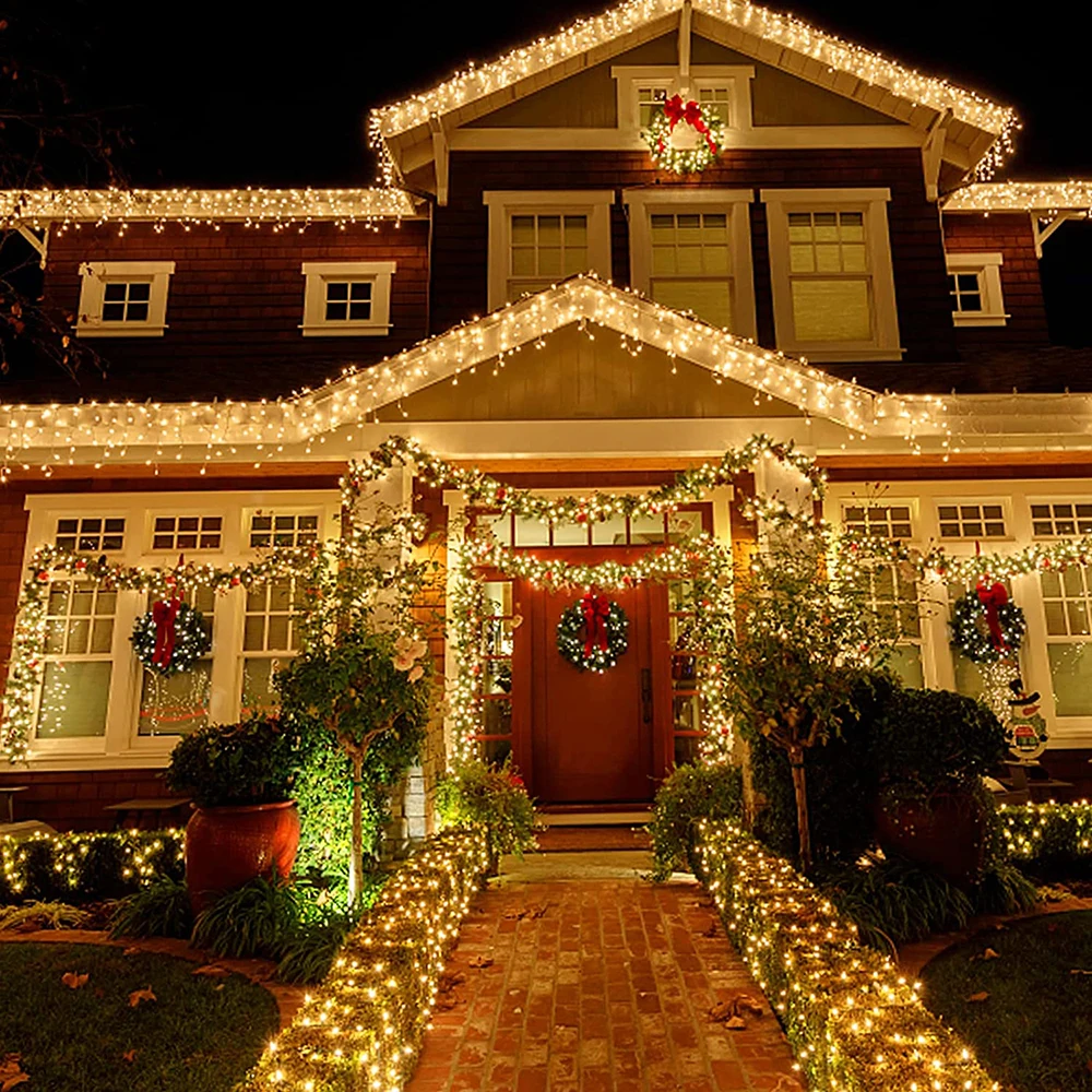 Fio de cobre com controle remoto, 10/20/30m, para luz de natal, 4.5v, 8 modos, guirlanda de feriado para xams, festa de casamento