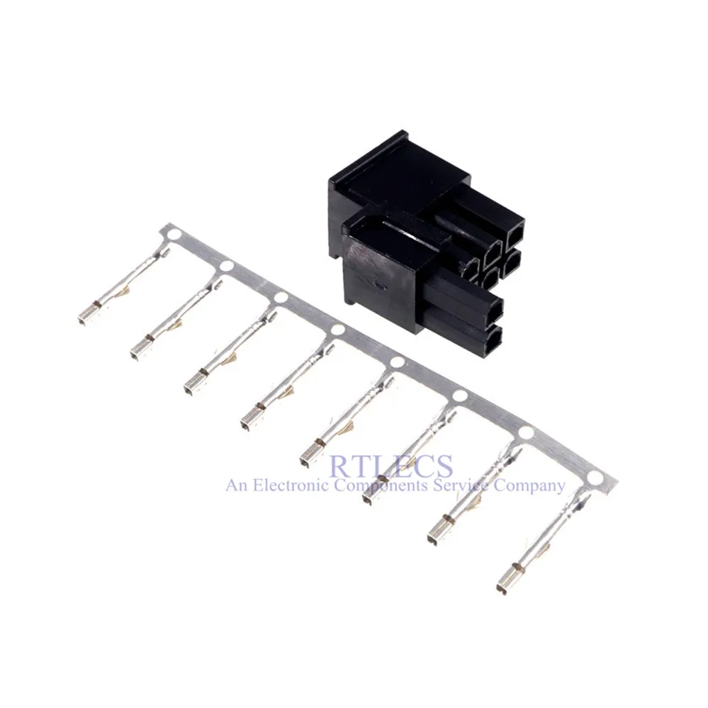 8 Pin 6+2 Position Male Housing PC computer Video Graphics Card GPU PCI-E PCIe Power Connector Shell Slide Rail 5557 Contact Pin