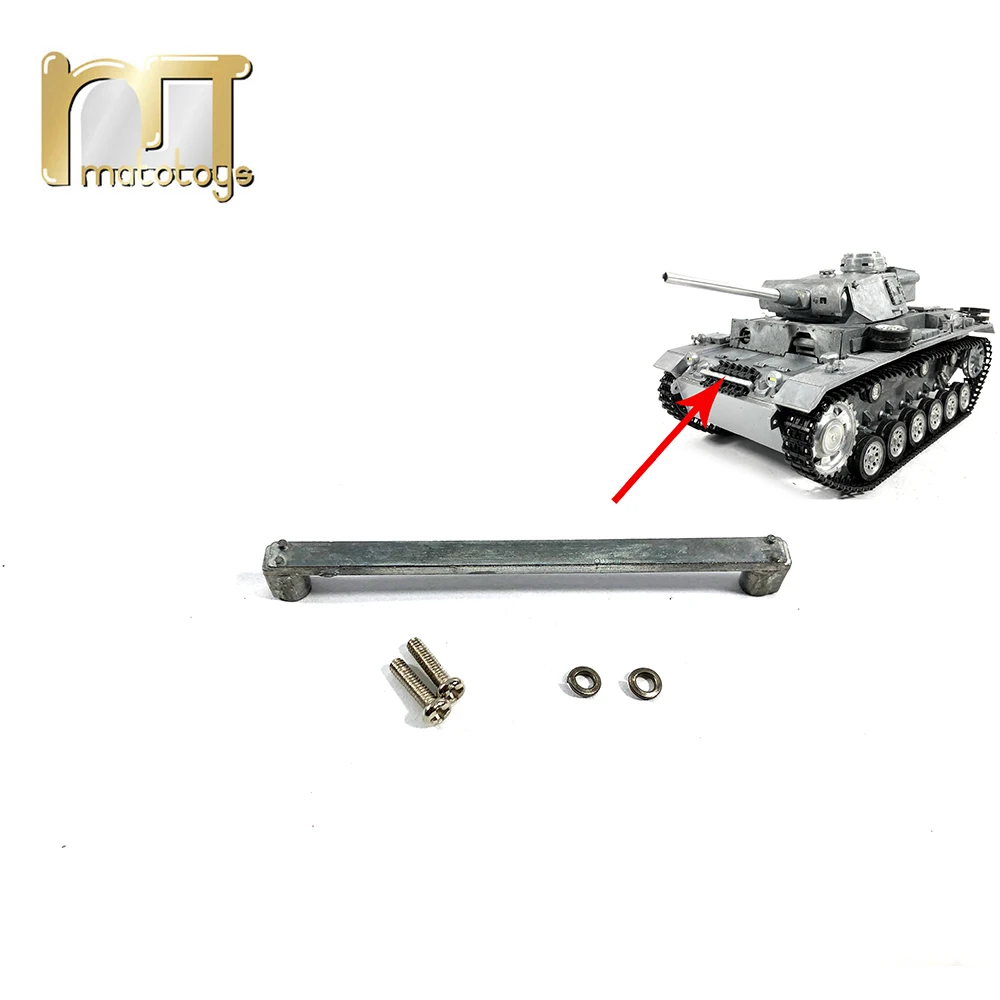 Mato Panzer Upper Hull Front Plate Spare Track Metal Mount for 1/16 1:16 RC Panzer III Tank