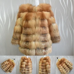 2020 pelliccia di volpe naturale cappotto di volpe rossa inverno corto da donna bella 100% vera pelliccia di volpe vera pelle mantieni la moda calda