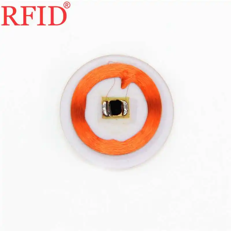 ID 125khz EM4100 TK4100 25mm Transparent Circular Coin Read Only Card Keyfobs RFID Proximity Token Access Control Tag Smart Tag