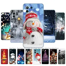 For xiaomi Mi 11 / Mi 11 Lite 5G NE 4G / Mi 11i / Mi 11 Ultra Case Cover For Xiomi Mi11Lite winter christmas snow tree new year