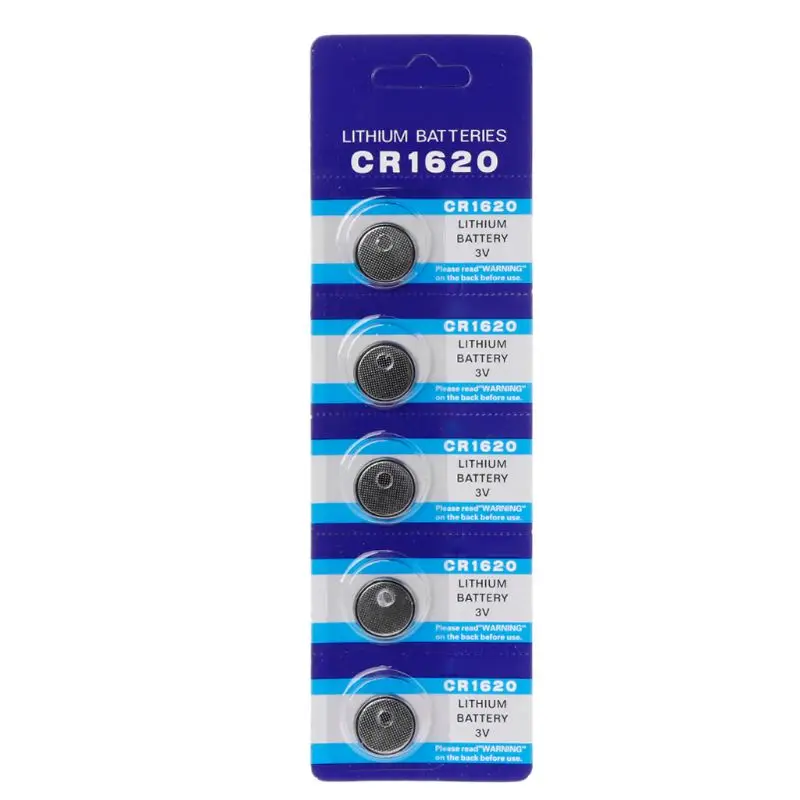 5PCS Lithium Battery CR1620 Electronic Button Coin Cell Batteries 3VECR1620 DL1620 5009LC Watch Toy Remote CR 1620