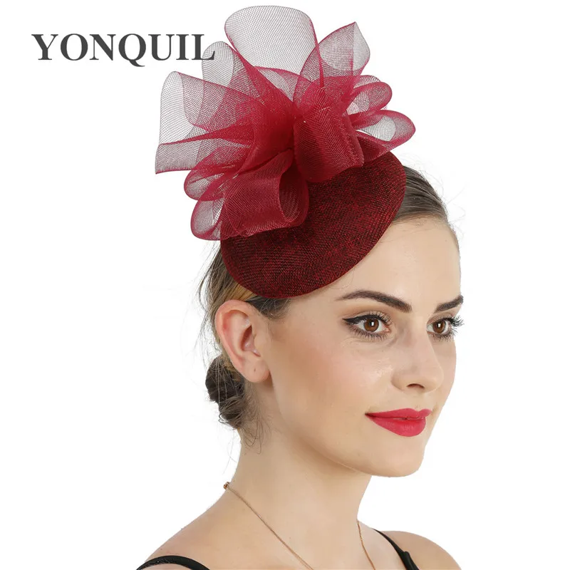 

Fashion Attractive Wedding Fascinator Htas Headband For Women Party Dinner Headwear Hairpin Handmade flowers