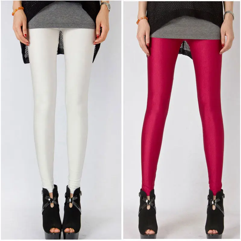 Legging Tipis Semua Pergelangan Kaki untuk Wanita Legging Elastis Mengkilap Legging Dasar Kasual Elastis Lembut 2021 Ukuran Besar S M L XL 2XL