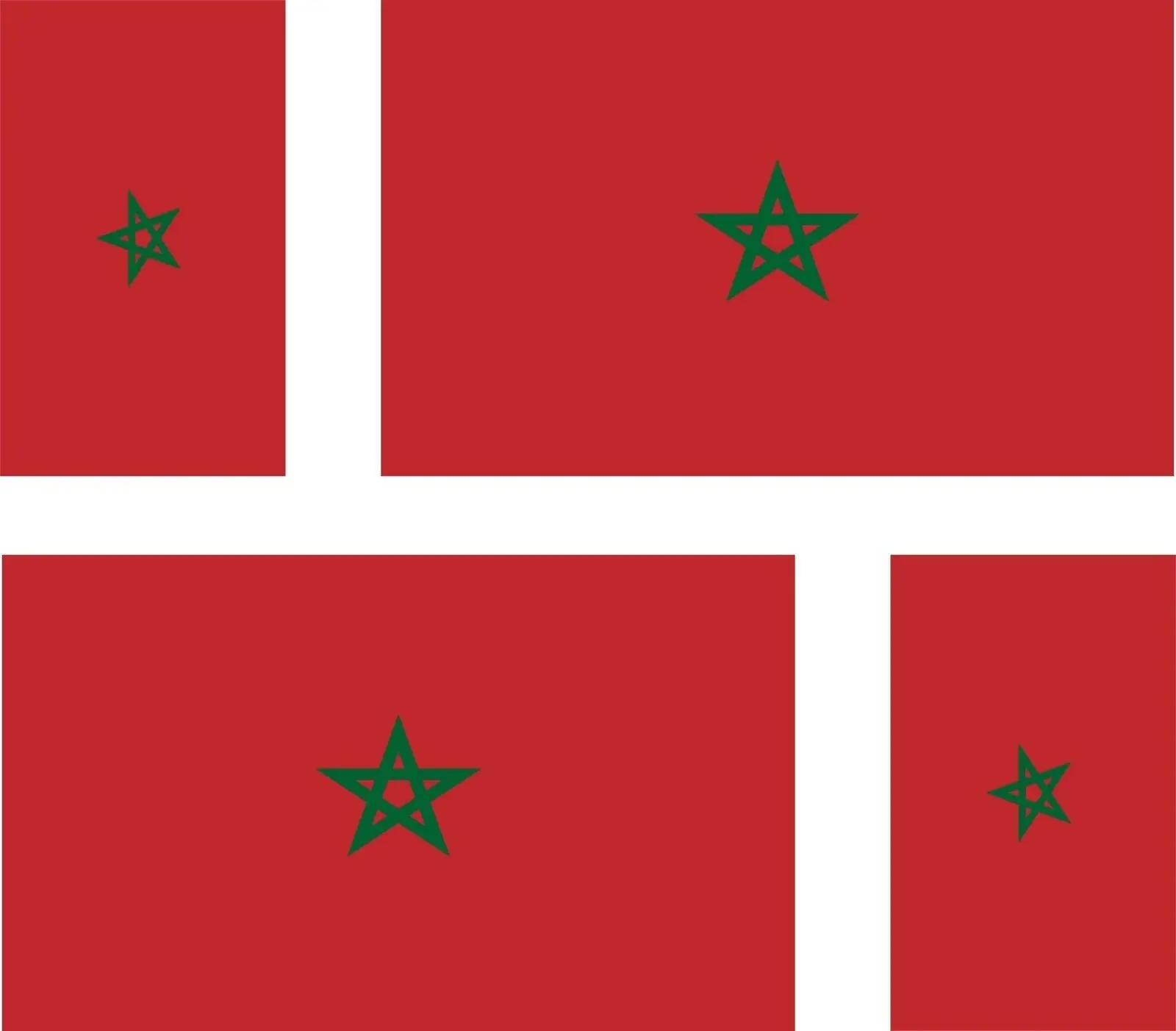 

Set of 4x Creative PVC Car Sticker Vinyl Car Bumper Decal Outdoor Car Moto World Flag Morocco