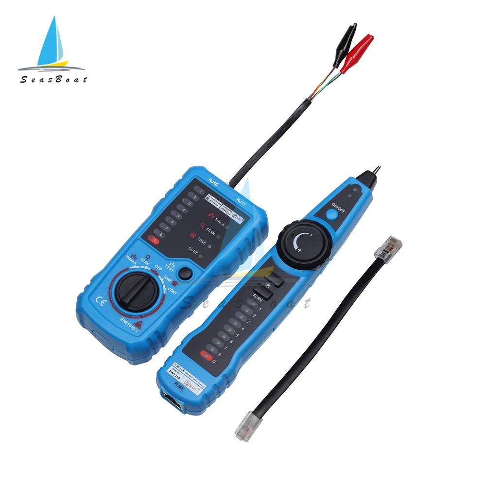 Imagem -04 - Fio de Telefone Rede Rastreador Tracer Toner Ethernet Lan Cabo Testador Detector Linha Localizador Gadgets Fwt11 Rj11 Rj45 Cat5 Cat6