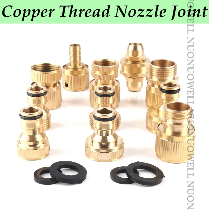 

1pcs 1/2" 3/4"Copper Thread Connectors Garden Quick Connector Watering Nozzle Joints Irrigation Hose Adaptor Pipe Fittings