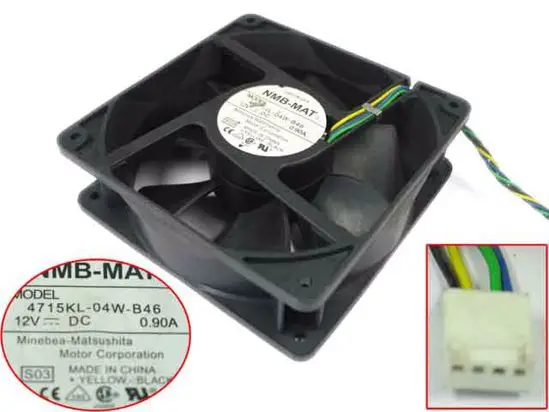 

NMB-MAT 4715KL-04W-B46 S03 DC 12V 0.9A 120x120x38mm Server Cooling Fan