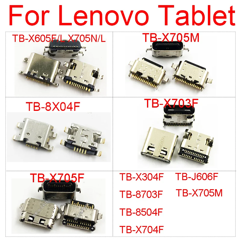 For Lenovo Tablet TB-X605F X605L X606F X703F 8804F X705L/F/N 8703 X304F 8X04F X605M ThinkPad X1 Type-c Usb Charging Dock Parts