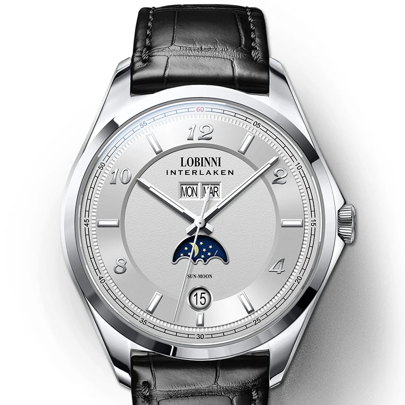 Switzerland Luxury Brand LOBINNI Automatic Mechanical Men's Watch