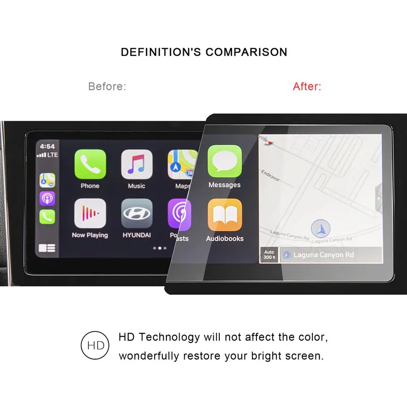 For Tucson NX4 2021 10 Inch Car Navigation Touch Center Screen Protector Auto Interior Accessories Tempered Glass Film