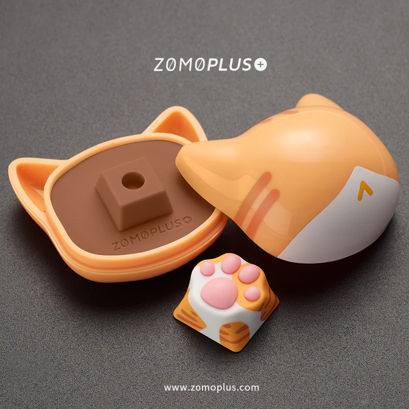 ZOMOPLUS Multi-Color ABS & Silicon Artisan Keycap Mechanical Keyboard American Shorthair Orange Cow Siamese Cat