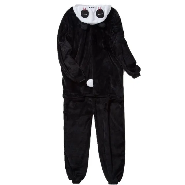 HKSNG Animal Adult Kigurumi Panda Onesie Pajamas Flannel Family Party Cartoon Cute Cosplay Costumes Jumpsuits Hooded