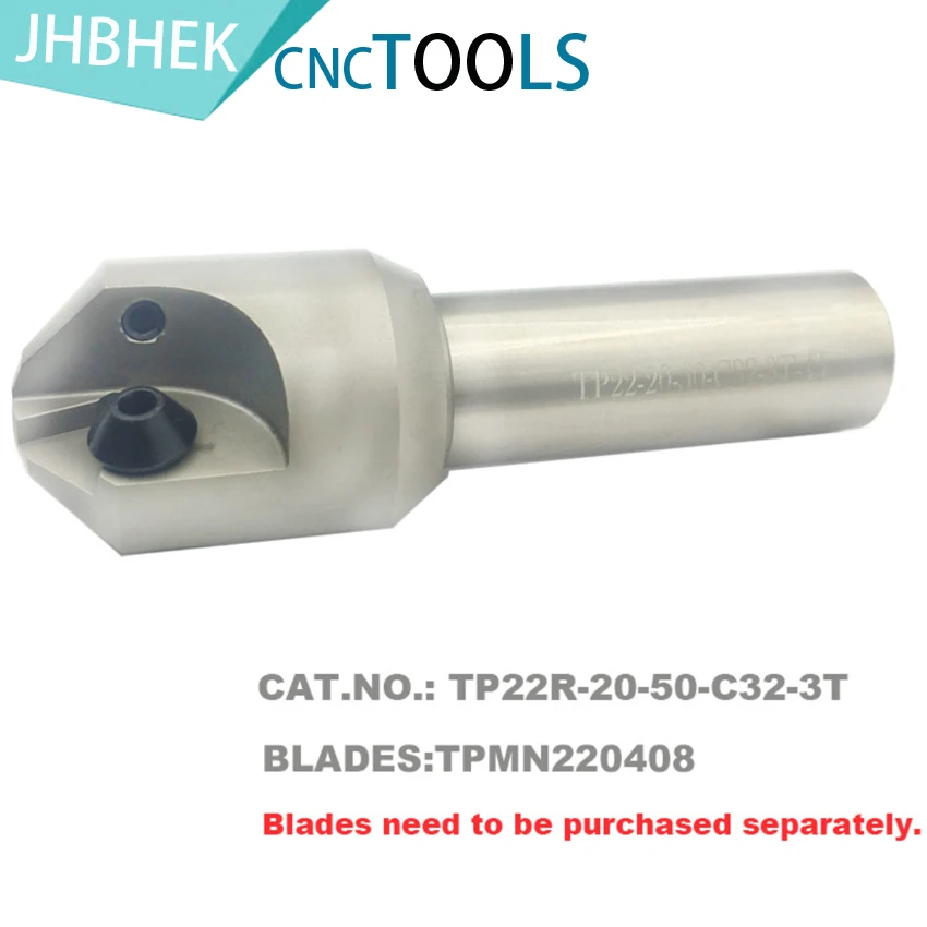 TP16R-12-32-C20-2T TP22R-20-50-C32-3T 45 gradi cnc integrado esterno smusso fresa multi-funzione smussatura coltello