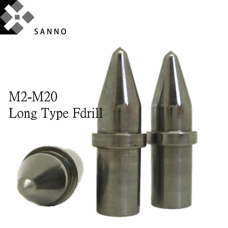 Fdrill M2 - M20 long type thermal friction drilling bit round / flat flow drills 1.7mm - 18.9mm friction drill / form drills