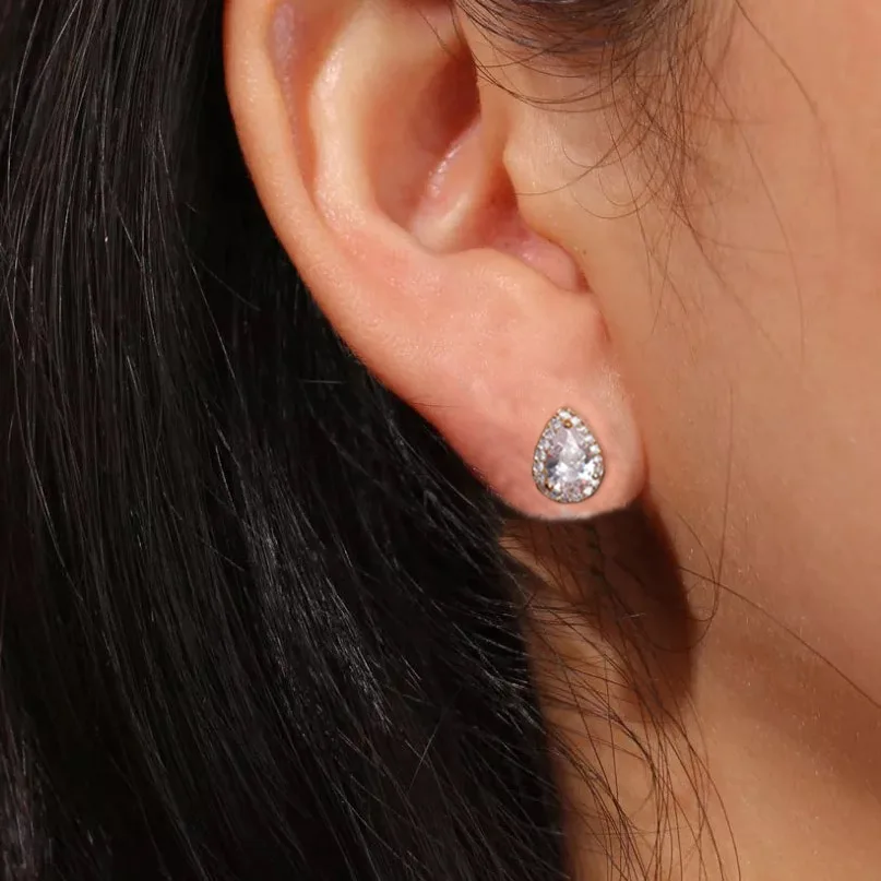 Shiny Ästhetischen Stud Ohrring Für Frauen Neue Jahr Geschenk Piercing Wunderschöne CZ Zirkon frauen Earing Modeschmuck Zubehör E082 – Detail 10