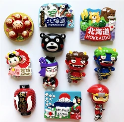 Hand-painted Mt. Fuji, Kumamoto, Hokkaido, Japan 3D Fridge Magnet Japanes Travel Souvenir Refrigerator Magnetic Stickers Gift