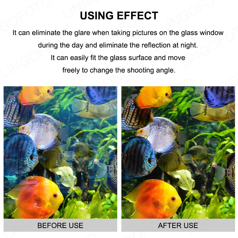 70 มม. Anti-Reflective Anti Glass Reflect Camera Ultimate Len Cover Hood LC4356