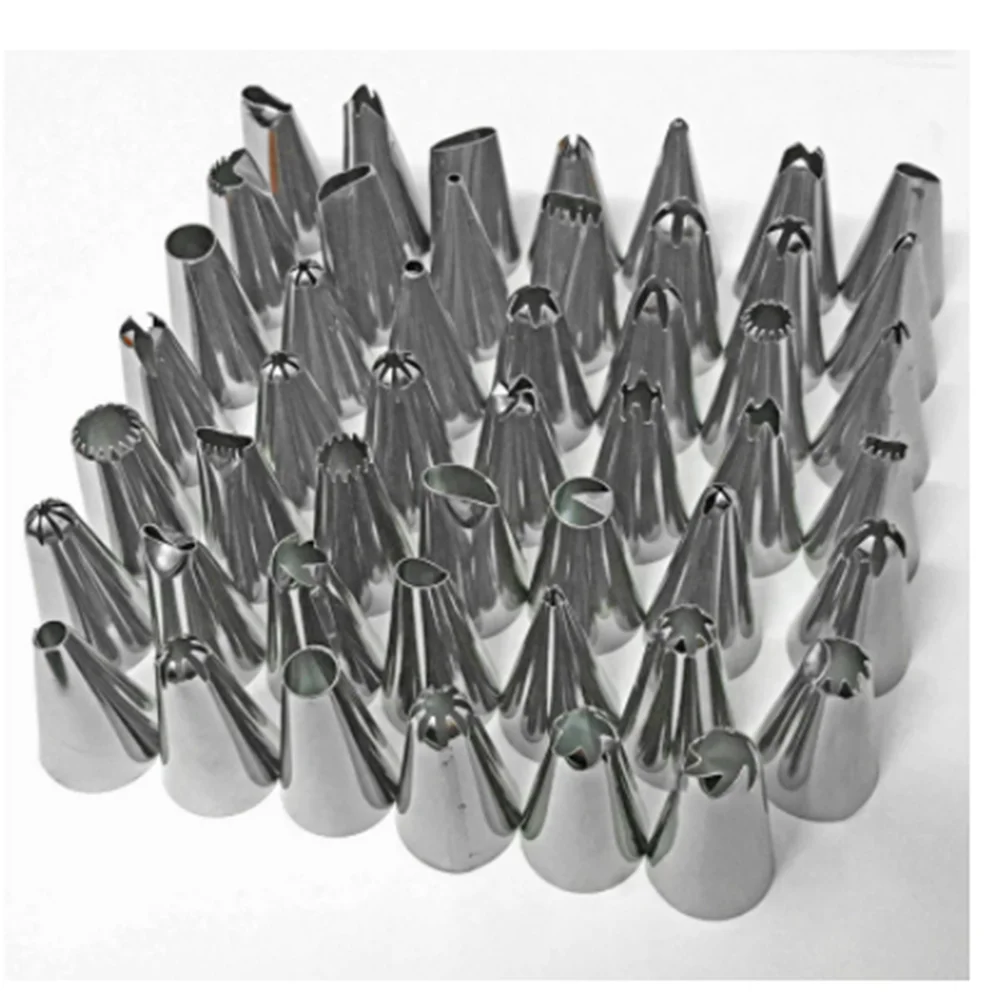 Cake Decorating 48Pcs/set Good Quality Stainless steel Icing Piping Nozzles Pastry Tips Set Cake Baking Tools Accessories Lot