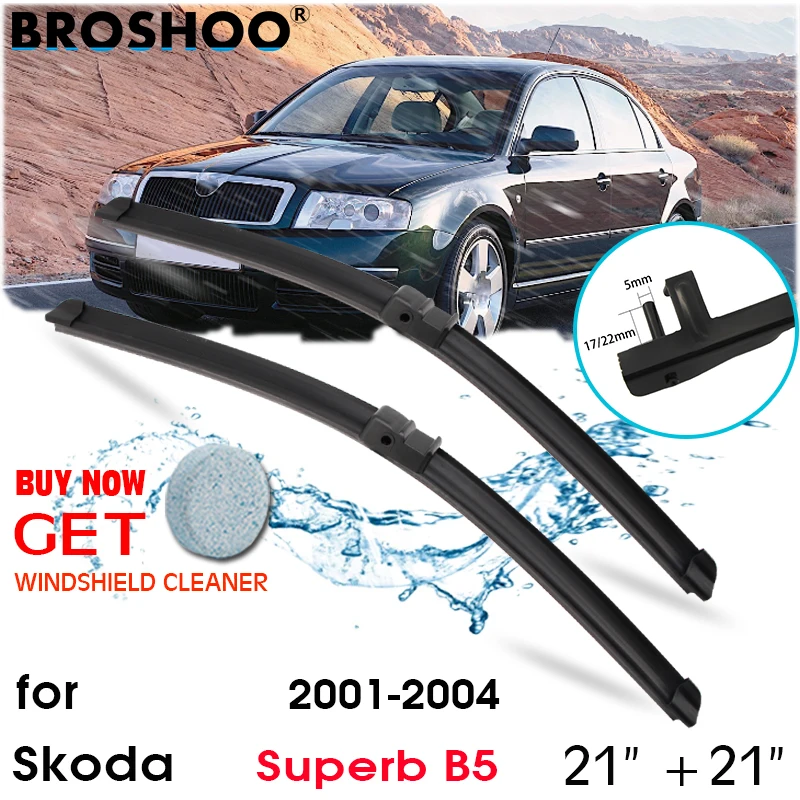 

Car Wiper Blade Window Windscreen Windshield Wipers Blades side pin Auto Accessories For Skoda Superb B5 21"+21" 2001-2004