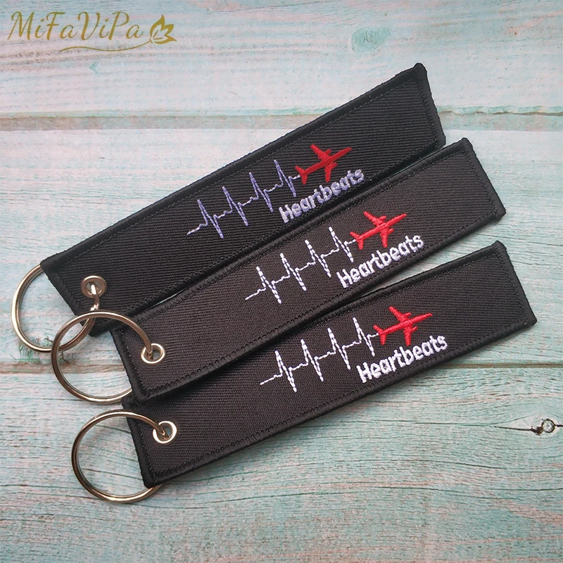 MiFaViPa 1 Set Heartbeat Airplane Keychain Boeing777 spilla Fashion gingket Pilot Gift Aviation Aircraft portachiavi Sleutelhanger