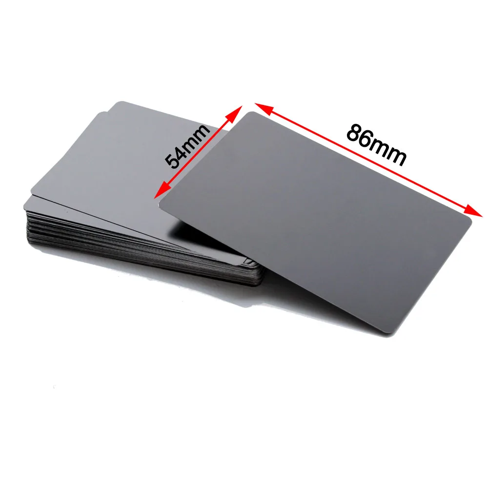 20 Pcs Blank Metal Business Card 0.2mm Thickness Aluminum Alloy Blanks Card DIY Laser Printing 86X54mm