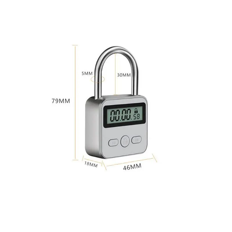 Kunci Pintar Kunci Waktu Logam Kunci Elektronik Kunci Pengatur Waktu Gembok Bagasi Dapat Diisi Ulang