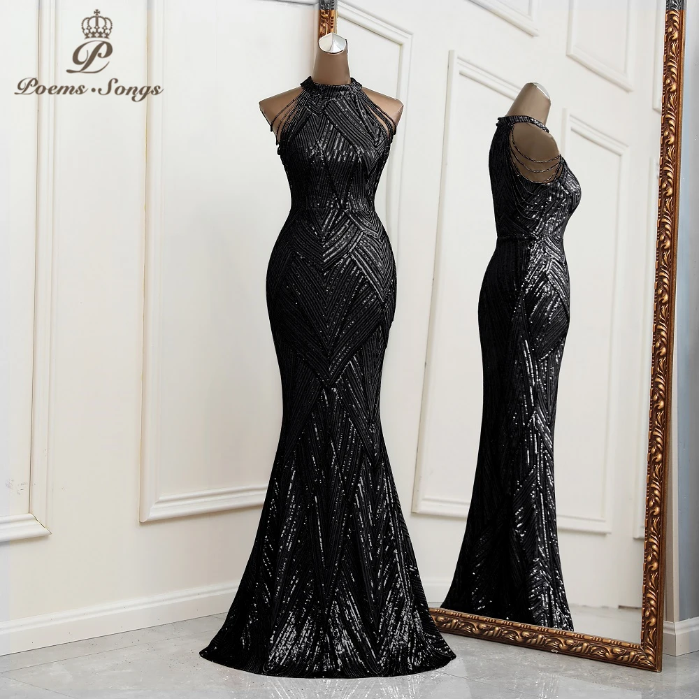 

Sexy black mermaid evening dress vestidos formales vestidos de fiesta bridesmaid dress mariage robe longue vestidos largos