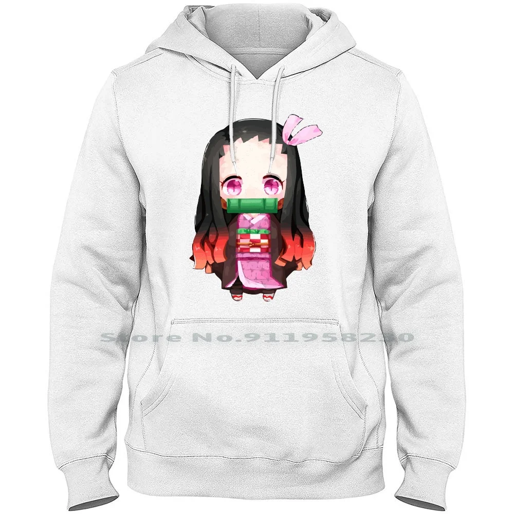 Anime _ Nezuko Fanart Cute Men Women Hoodie Sweater 6XL Big Size Cotton Cartoon Chibi Pink Cute Ink Fan Cut Art Ana Uk Me Ko