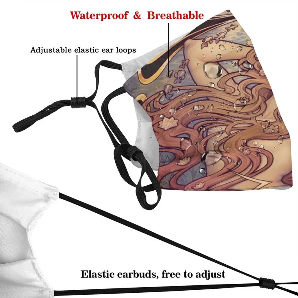 アンデルセン-子供と大人のためのマスク,パーソナライズされたマーメイド,洗える,フィルターpm2.5
