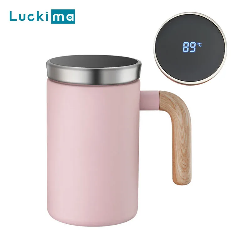 

New Smart Touch Thermos Cup 400ML Temperature Display Coffee Mug Stainless Steel Thermal Tea Milk Cup Water Bottle Cups Gift