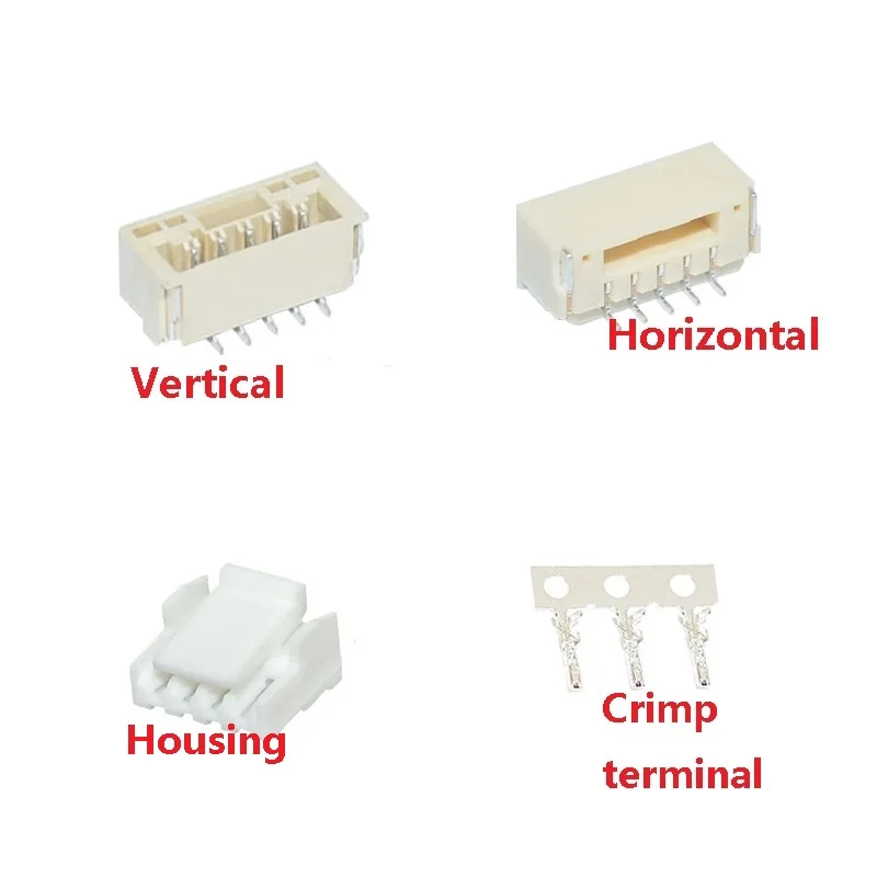 GH1.25 1.25/1.27 1.25mm Connector Socket Pin Header Vertical Horizontal JST Housing terminal 2 3 4 5 6 7 8 9 10 11 12p AS A1257