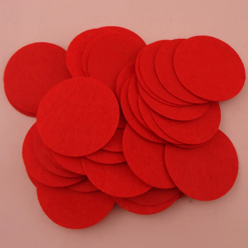 400PCS 4cm 4.5cm 5cm Colorful Round Felt Pads Patches for DIY Flower Hair Accessories Non-woven Circles Spacers Applique