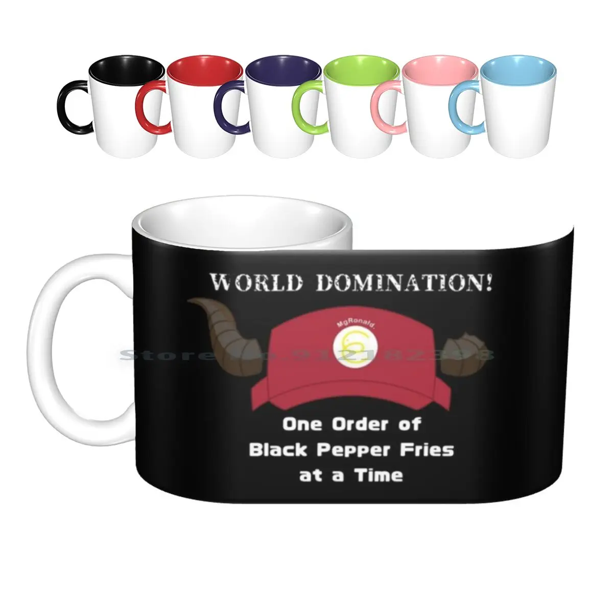 World Domination! The Devil Is A Part Timer. Ceramic Mugs Coffee Cups Milk Tea Mug World Domination Devil Is A Part Timer The