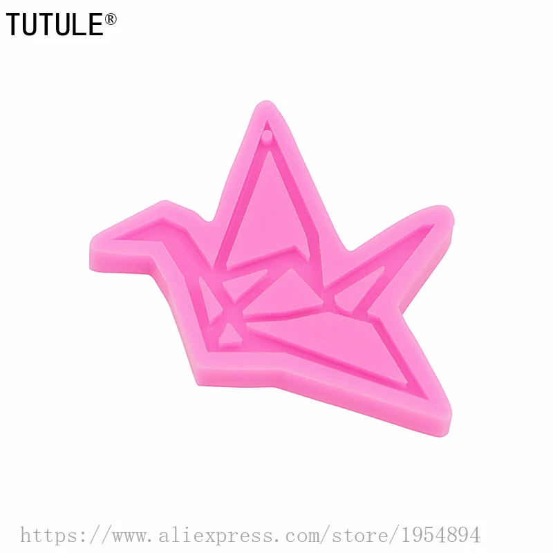 paper crane Silicone Mold,Origami crane necklace Craft Mold-Fondant Polymer cake Clay Mold,earring keychain mould,Jewelry mold